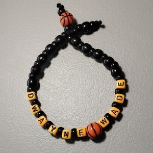 Black and Orange Beaded Bracelet - DWAYNE WADE